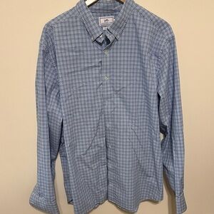 Southern Tide Men's Light Blue Checkered Shirt